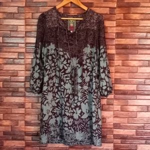 JOHNNY WAS long sleeve tunic dress